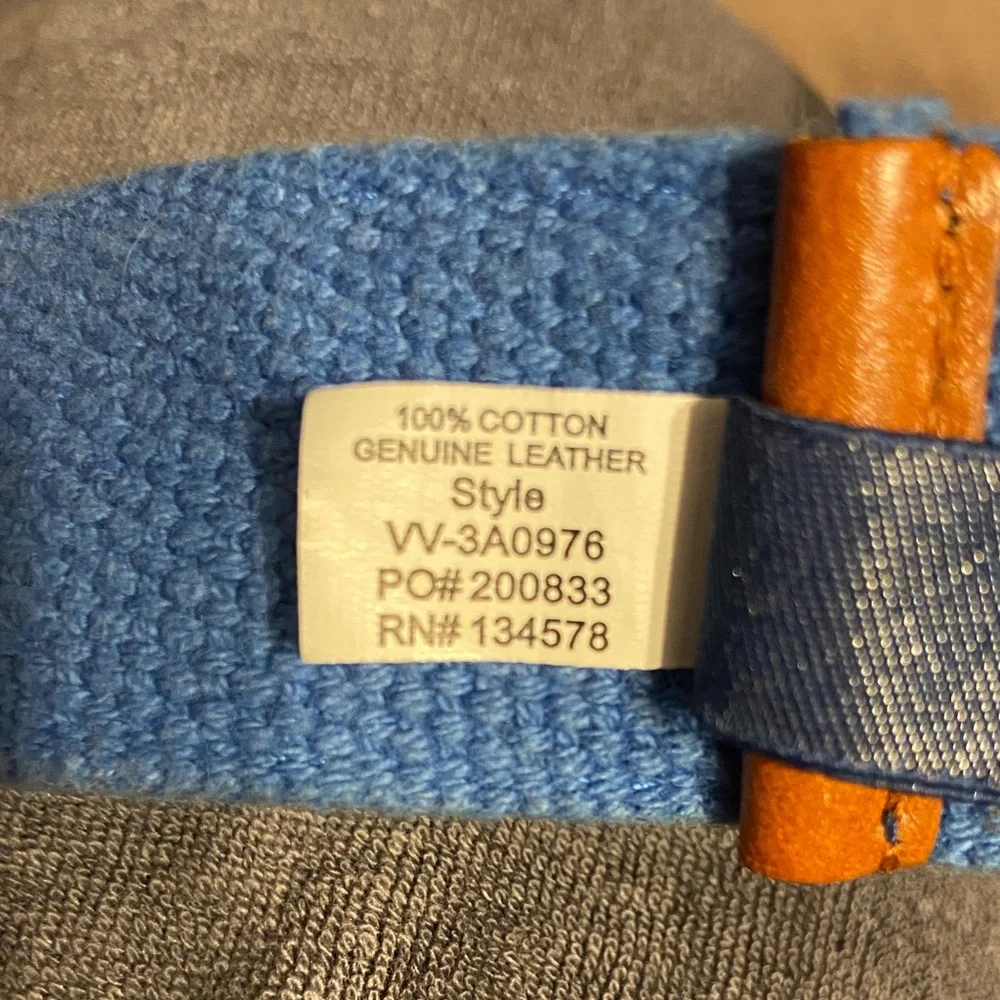 Vineyard Vines Blue Kids Belt with Green Whale